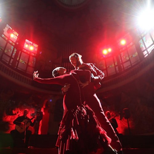 Barcelona: Trío de Guitarras y Espectáculo Flamenco en el Palau de la Música