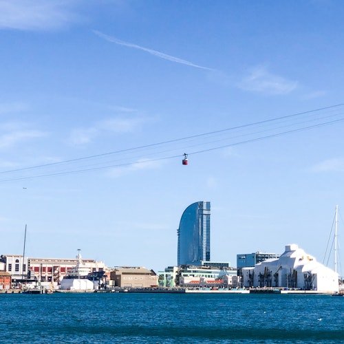 Teleférico de Barcelona: Ida y vuelta desde la playa de la Barceloneta