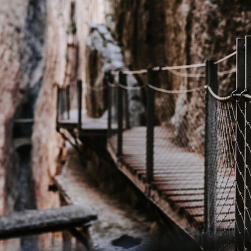 Caminito del Rey: Visita guiada en italiano + Autobús de ida desde El Chorro