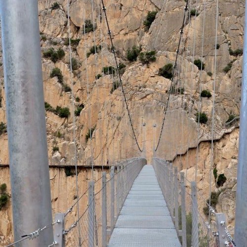 Caminito del Rey: Visita guiada en italiano + Autobús de ida desde El Chorro